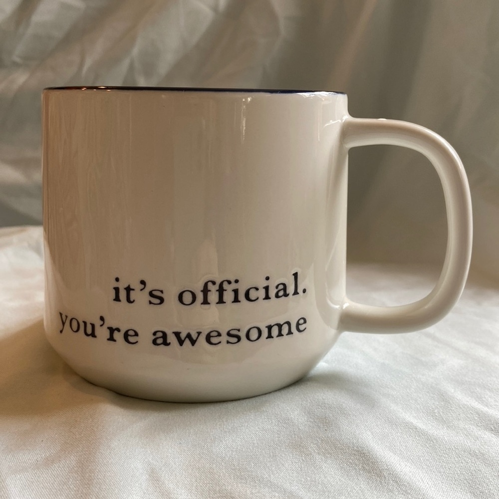 16oz Stoneware You're Awesome Mug Cream - Threshold